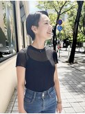 夏レイヤーカットウエットヘア