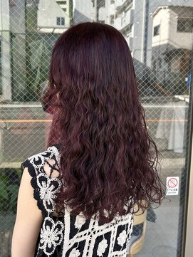 アドア 横浜(ADORE) 【ADORE 横浜】ブリーチなしワインレッドカラー