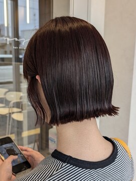 ポジ(poji) 外はねボブ　きりっぱなし　韓国風　髪質改善トリートメント