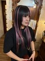ユウハウスビジュー(YU HOUSE BIJOU) 地毛が暗くても推しカラーでデザインヘアとっても可愛いです!