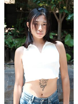 ランプ 代官山(the lamp) ダブルカラーケアブリーチベージュレイヤーオリーブベージュ