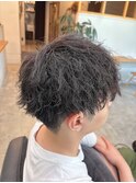 メンズ × ツイストスパイラルパーマ