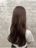 ピンクブラウン/ブリーチなしダブルカラー/透明感カラー/池袋