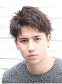 アクティブショートフェザーパーマルーズショートセンターパート