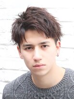 テン 心斎橋(tenn.)&nbsp;アクティブショートフェザーパーマルーズショートセンターパート
