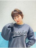 ハンサムショート/丸みショートボブ/20代30代40代50代/顔周り