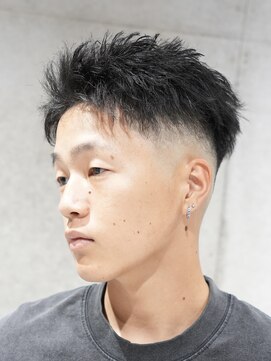 メッツ 原宿(METS) MEN'S/アップバング×ピンパーマ/スキンフェード
