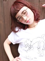 ナヌーク シブヤ(nanuk shibuya)&nbsp;【nanuk】すき間バング×アプリコットカラー◇クセ感ヘア