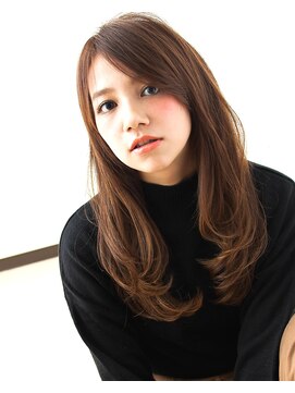 エイミーバイアフロートザガーデン 浦和店(amie by afloat the garden) 大人かわいいワンカールセミロング×モカベージュ