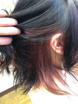 ヘアー ワンアビル(Hair One Abile) インナーカラー×ピンクパープル