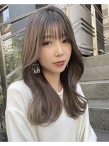 ロンド ジュルード 名古屋(Lond jeloud)&nbsp;韓国風薄め前髪くびれミディアム