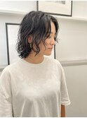 レーヤーボブのウェーブパーマ