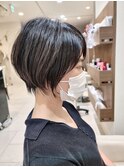 絶壁解消丸みショートボブ
