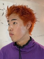アンリ(Henri) [オカダケント]メンズスパイキーヘアオレンジカラー