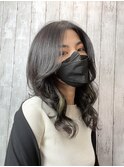 【レイヤー】【黒髪】【インナーカラー】