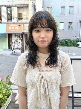 カフ(CAF) CAF FUKO オリーブカラー/ロングパーマ/くるくる/大阪/心斎橋