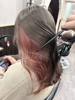 ルクスバイアフィナー(Luxo by Afinar)&nbsp;インナーカラー　ピンク×グレージュ