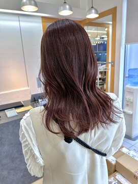 ユニ バイ マグ 長野店(Uni.by Mag) 大人可愛いレイヤーピンクブラウンチェリーレッドブリーチなし