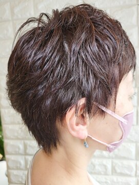 松本平太郎美容室 吉祥寺パートファイブ(PART5) サイドツーブロックショート×ハイライト/30代40代50代60代