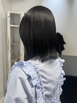 ココ 原宿(KOKO) ダークアッシュ似合わせカットミディアムレイヤーカットボブ