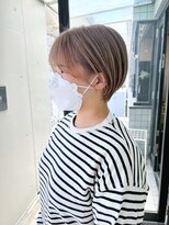 ハピネス 河原町店(Happiness) ハイトーンショート　ベージュカラー　京都美容室　進詩織