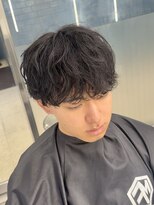 メンズフィール 心斎橋(MENS FEEL) ゆるふわ無造作ビジネスシャドウパーマスタイル