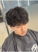 ゆるふわ無造作ビジネスシャドウパーマスタイル