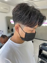 センターパートニュアンスパーマ韓国カルマパーマコンマヘア