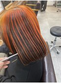 くびレイヤーグレーベージュニュアンスカラー白髪染め白髪ぼかし