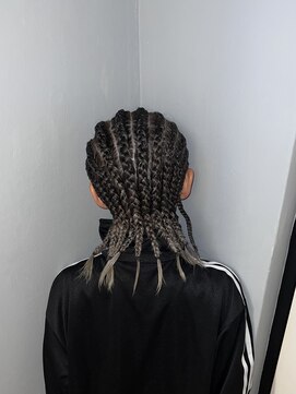 ヘアー アレス(hair ales) コーンロウ コーンロウ8本 ストレートコーンロウ イベントセット