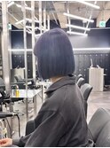 切りっぱなしボブ/タッセルボブ/ブリーチカラー