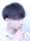 メンズナチュラルマッシュ束感ツーブロック刈り上げ学生スーツ