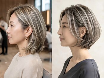 アルボーテルジェ(Art BeAute' ROUGET)の写真/大人上品な「白髪ぼかし」で垢抜ける！立体感と透明感を纏い、毎月のカラーが楽しみになる褒められ髪へ♪