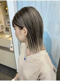 切りっぱなしボブバレイヤージュ