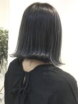 フレイムスヘアデザイン(FRAMES hair design)&nbsp;切りっぱなし外ハネボブ×ブルーグレージュ×ハイライト