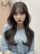 ユニ 表参道(uni) 大人かわいい フェザーバング カーキグレージュ/