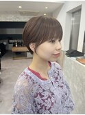丸みショート/くびれヘア/ふんわり大人ショート[横浜駅]