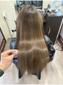 髪質改善酸性ストレート_艶髪ロング前髪レイヤーカット_377