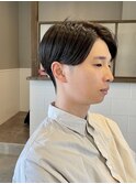 センターパート ナチュラル フェード