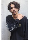 くるくるパーマサイドパートルード系メンズパーマ