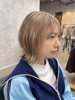 リミットバイアフィナー 大宮店(limit by Afinar)&nbsp;レイヤーボブ/ハイトーン/ブリーチ/ミルクティーベージュ