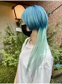 クラゲヘア×ブルー×ミントグリーン