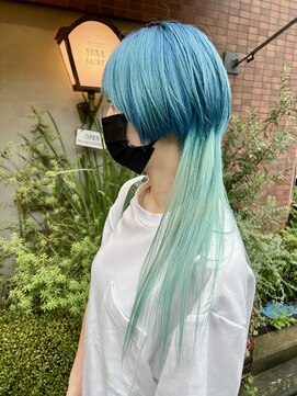 カミナ(KAMINA) クラゲヘア×ブルー×ミントグリーン