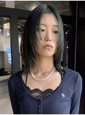 xレイヤーカット/イメチェン/ホワイトブロンド/外ハネボブ/美髪/
