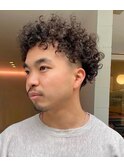 海外風カーリーヘアソフトアフロハードパーマ