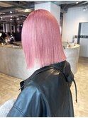 ボブミディアムハイトーン韓国ヘアくびれミディ_ba551732