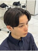 前下がりセンターパート