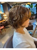 ショートボブ×レイヤーショートパーマ×無造作パーマくせ毛風