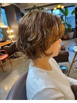 ビハインドザカーテン(BEHIND THE CURTAIN)&nbsp;ショートボブ×レイヤーショートパーマ×無造作パーマくせ毛風