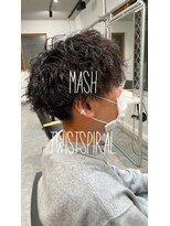 フゥ 宇都宮(FeU) マッシュ×ツイストスパイラル　クリームパーマ